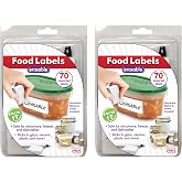 Erasable Food Labels 2-Pack Starter Kits With Pen &amp; Erasers, Reusable Label Multi-Color, Freezer, Microwave &amp; Dishwasher Safe Kitchen Tool for All-Purpose Meal Organization by Jokari