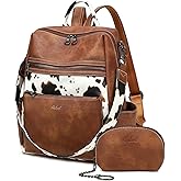 AGLOD Leather Backpack Purse for Women Designer Ladies Shoulder Bag Fashion Faux Work Travel Daypack