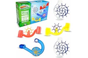 Marble Genius Spinning Wheels, 5pcs Marble Run Accessory Set for Kids Ages 4+, Fun Ultimate Marble Track Race Add-on Kit for Teens STEM