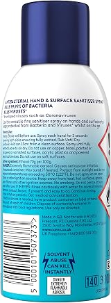 Carex Antibacterial Hand and Surface Spray 70% Alcohol Pack of 6 100 ml view 3