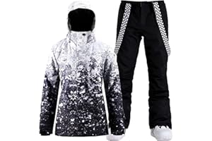 IMPHUT Women's Ski Jackets and Pants Snowboarding Snowsuit Coat Warm Hooded Waterproof Windproof Insulated