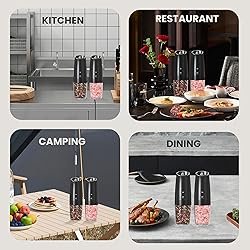 BELRIGO Rechargeable Salt And Pepper Grinder Set