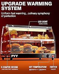 PYY Commercial Food Warmer Display, 2-Tier Electric