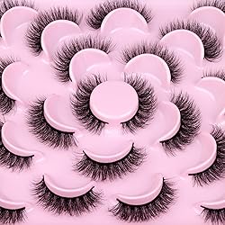 wiwoseo Wispy Eyelashes Fluffy Lashes Natural Look