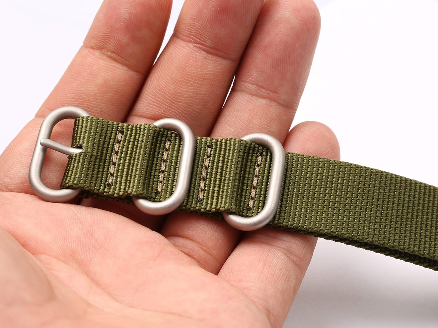 楽天市場 Pasoyグリーン22 Mmナイロンバンドnatoストラップメンズmilitaryズールースタイルバンドシルバーステンレススチールバックル B01jwlgyes Hermescolleges Ca