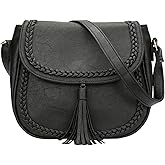 KKXIU Casual Flap Saddle Crossbody Bags for Women Purses and Handbags with Tassel
