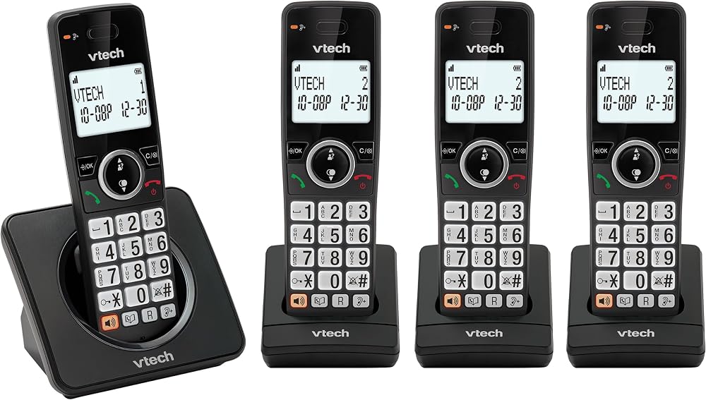 VTech EA5003 DECT Cordless Phone 4 Handsets Nuisance Call Blocker Backlit