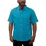 short fin Men's Short Sleeve Button Down Linen Shirt
