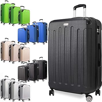 KESSER® 3tlg. Hartschalenkofferset Hard Shell Basic Hartschalenkoffer Trolley Koffer Reisekoffer Reisekofferset Gepäck Rollko