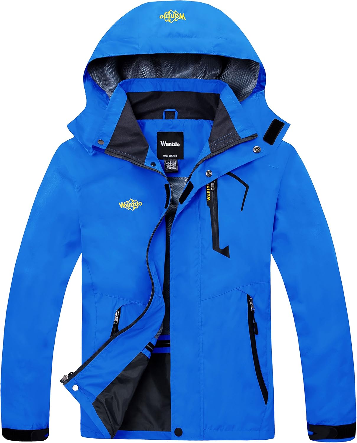 Wantdo Men's Lightweight Rain Jacket Hooded Sports Amazon.co.uk Clothing