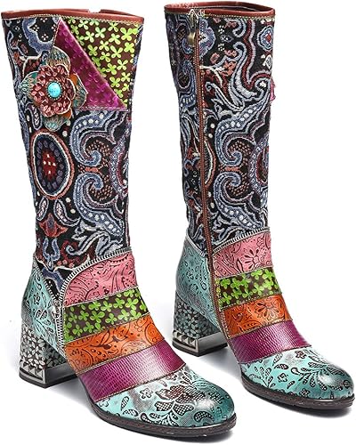 leather knee high walking boots