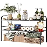 NETEL Under Sink Organizers and Storage, 2 Tier Expandable Under Cabinet Organizer Shelf with 8 Removable Panels,Expandable Shelf for Cupboard,Kitchen,Bathroom,Shoe Storage Rack