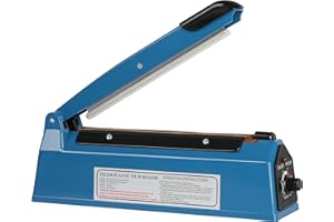 Yeler 8 Inch Impulse Heat Sealer, Manual Poly Machine for Plastic Bags PE PP Bags with Extra Replace Element Grip