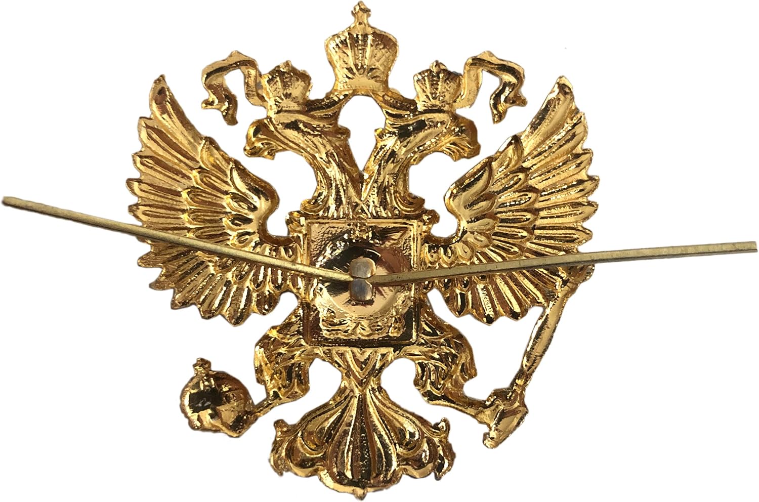 Russian Army Military Uniform 2-Headed Eagle Hat Cap Beret Metal Brooch Badge, As pictured - gold, 5 x 5 Cm - Image 3