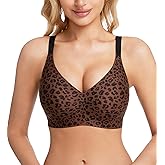 VRCOMFY Jelly Wireless Bras for Women Push Up Seamless Bras No Underwire Bra with Adjustable Straps Everyday Bras