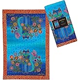 RainCaper Laurel Burch Cerulean Cats 100% Cotton Super Soft Absorbent Dish Towels, 18 x 28 Inches, 1 CT