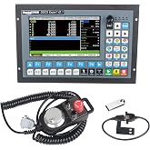 CNCTOPBAOS 5 Axis DDCS Expert Offline Stand Alone CNC Controller PLC w/ MPG | V2.1,DC24V,1000KHz,Spindle/Stepper/Servo Motor Motion Control,M/G-code,Handwheel w/ E-Stop For CNC Router Mill Lathe Engraver