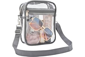 BUSIUW Clear Bag for Stadium Events Small Mini Clear Purse Bag for Stadium Concerts Sports Events Festivals