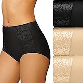 Bali womens Underwear Pack, Double Support Stretch Brief Panties, Moisture-wicking Underwear for Women, 3-pack