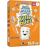 Kellogg's Little Bites Frosted Mini-Wheats Breakfast Cereal, Kids Cereal, Family Breakfast, Original, 15.9oz Box (1 Box)