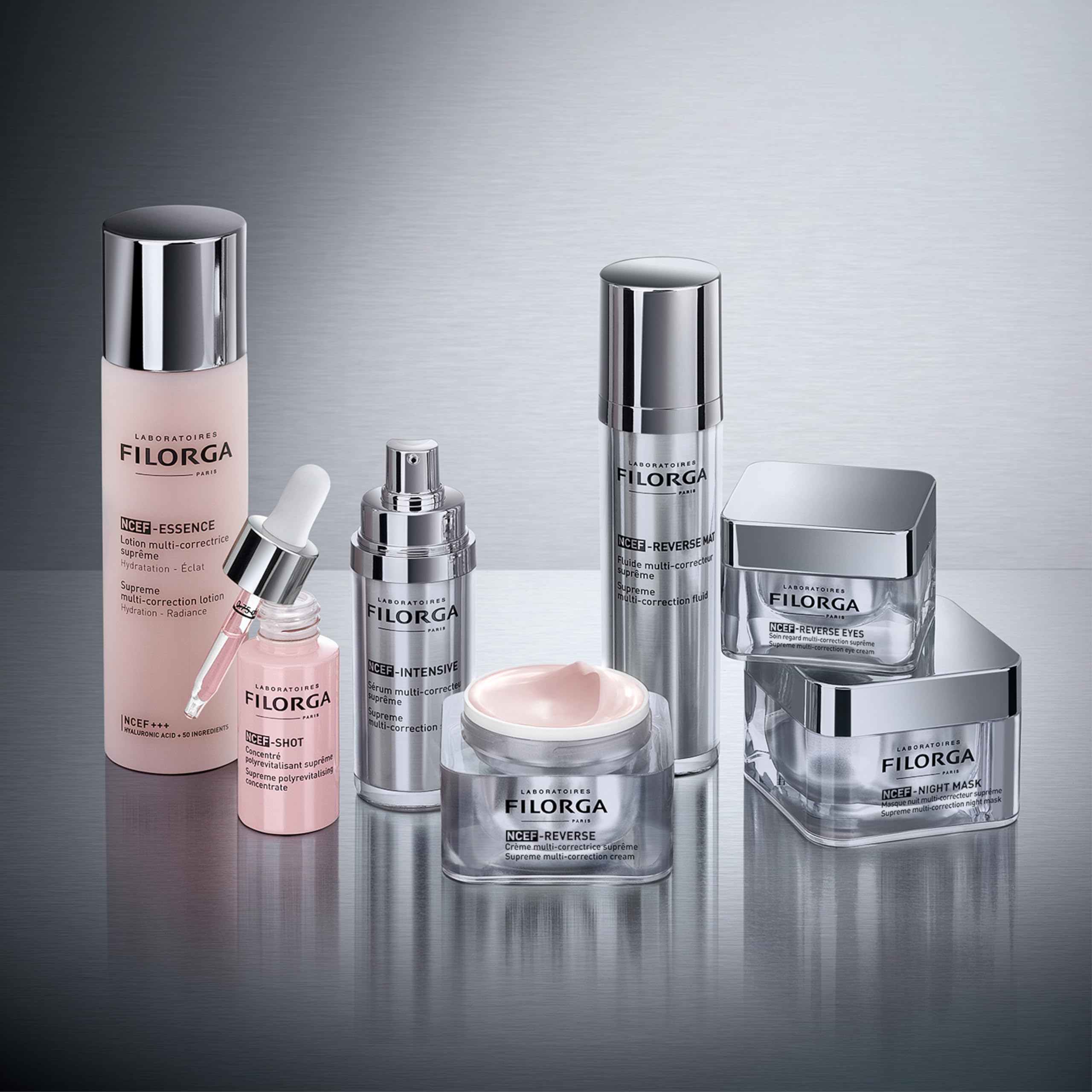 Filorga NCEF-Reverse Mat Face Cream, Moisturizing Facial Cream with Hyaluronic Acid,Collagen,and Vitamins A, H, and E to Visibly Reduce Wrinkles, Boost Skin Firmness, & Restore Radiance, 1.69 fl. oz.