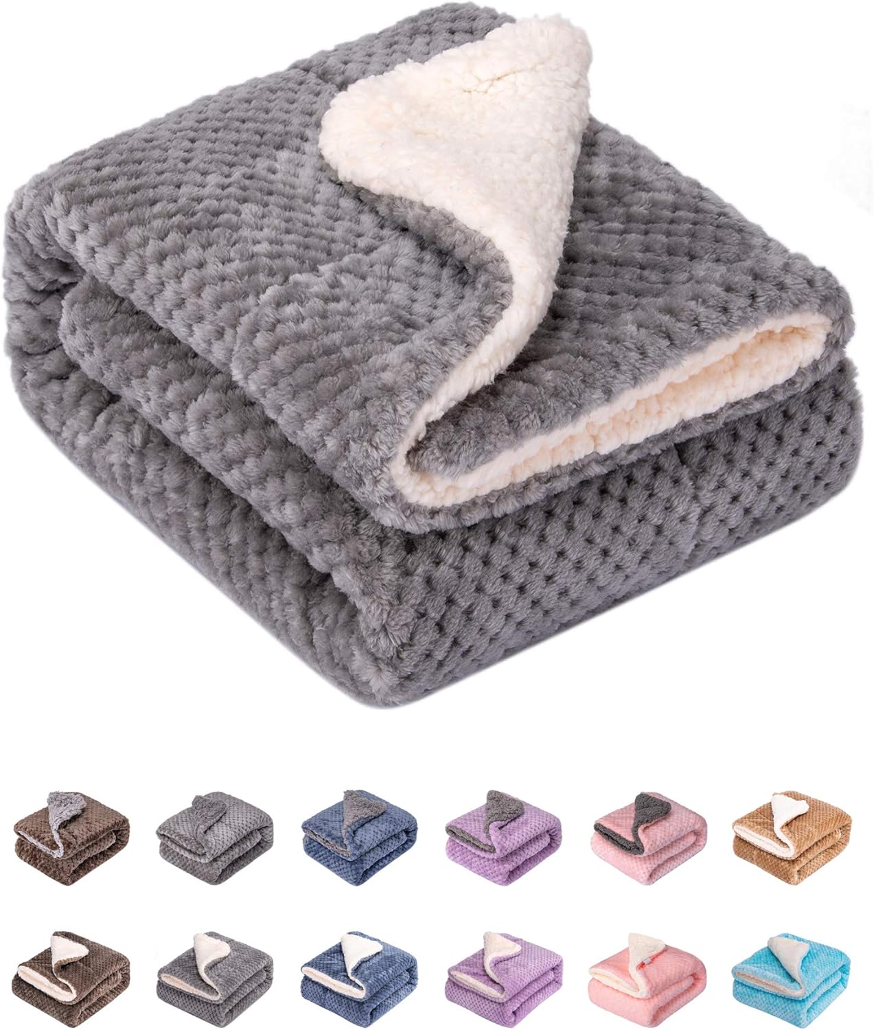 Fuzzy Dog Blanket or Cat Blanket or Pet Blanket, Warm and Soft, Plush Fleece Receiving Blankets for Dog Bed and Cat Bed , Couch, Sofa, Travel and Outdoor, Camping (Blanket (32" x 40"), DW-Flint Gray): Kitchen & Dining