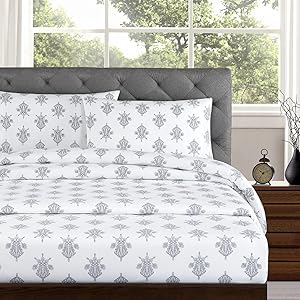 Echelon Home Arwen Full Sheet Set, Grey