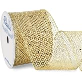 Ruban Scintillant Iridescent Marron – 2,5 Pouces De Large, 10 Yards De Long – Neuf, Marque Uxcell
