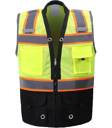 Gilet De Sécurité Industriel Radians SV65-2ZGM-M - Vert Haute Visibilité, Neuf