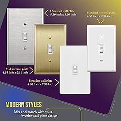 ENERLITES Toggle Light Switch with Wall