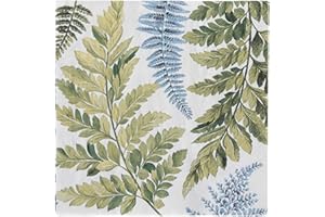 Boston International IHR 20-Count 3-Ply Lunch Paper Napkins, 6.5 x 6.5-Inches, Arwea White Blue