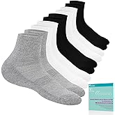 Revosoxs Diabetic Socks for Women Men,5 Pairs Non Binding Diabetic Ankle Wide Stretchy Loose Seamless Socks 7-9 9 11