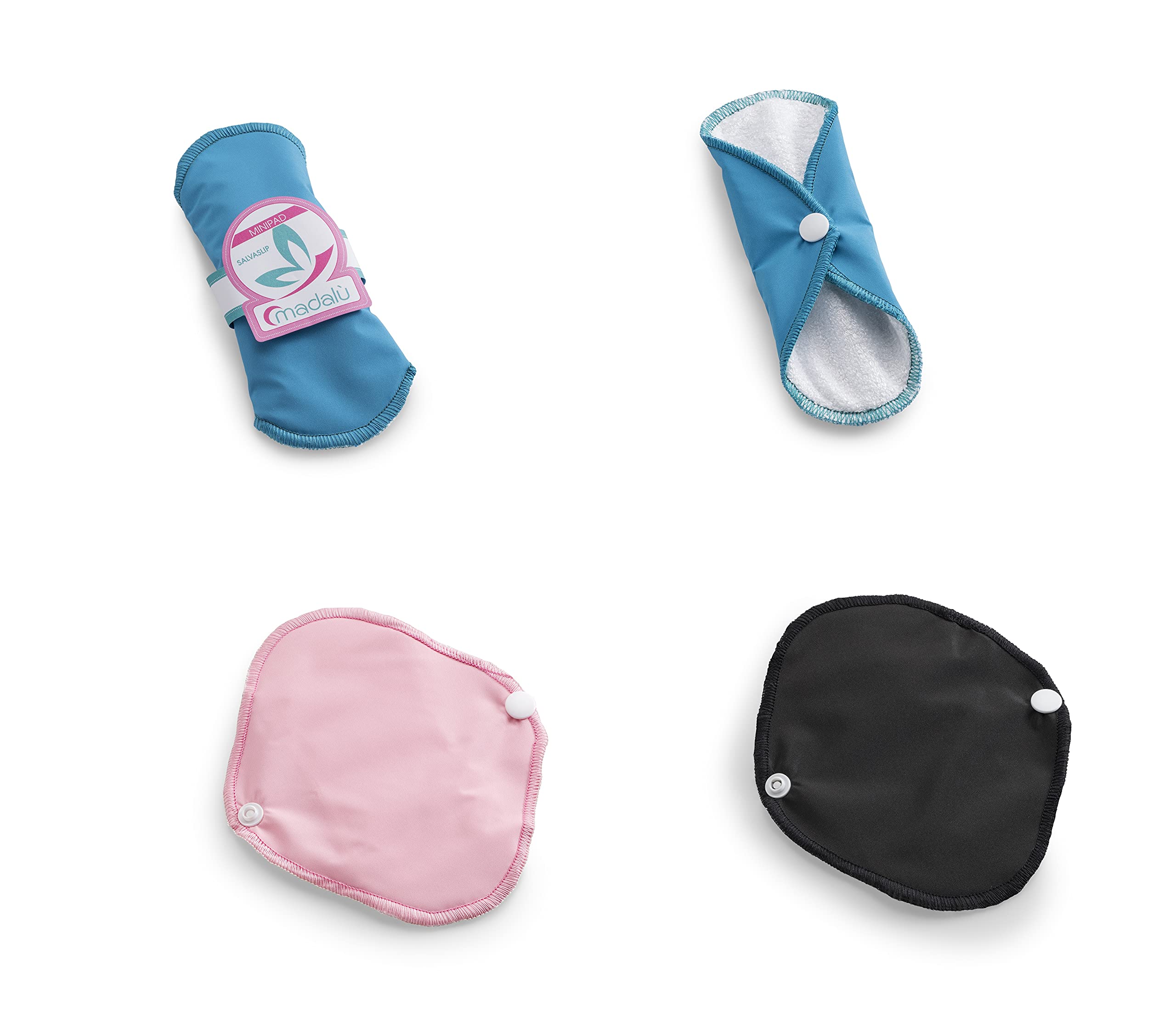 MADALU 4 Washable Absorbent Pantyliners Made in Italy