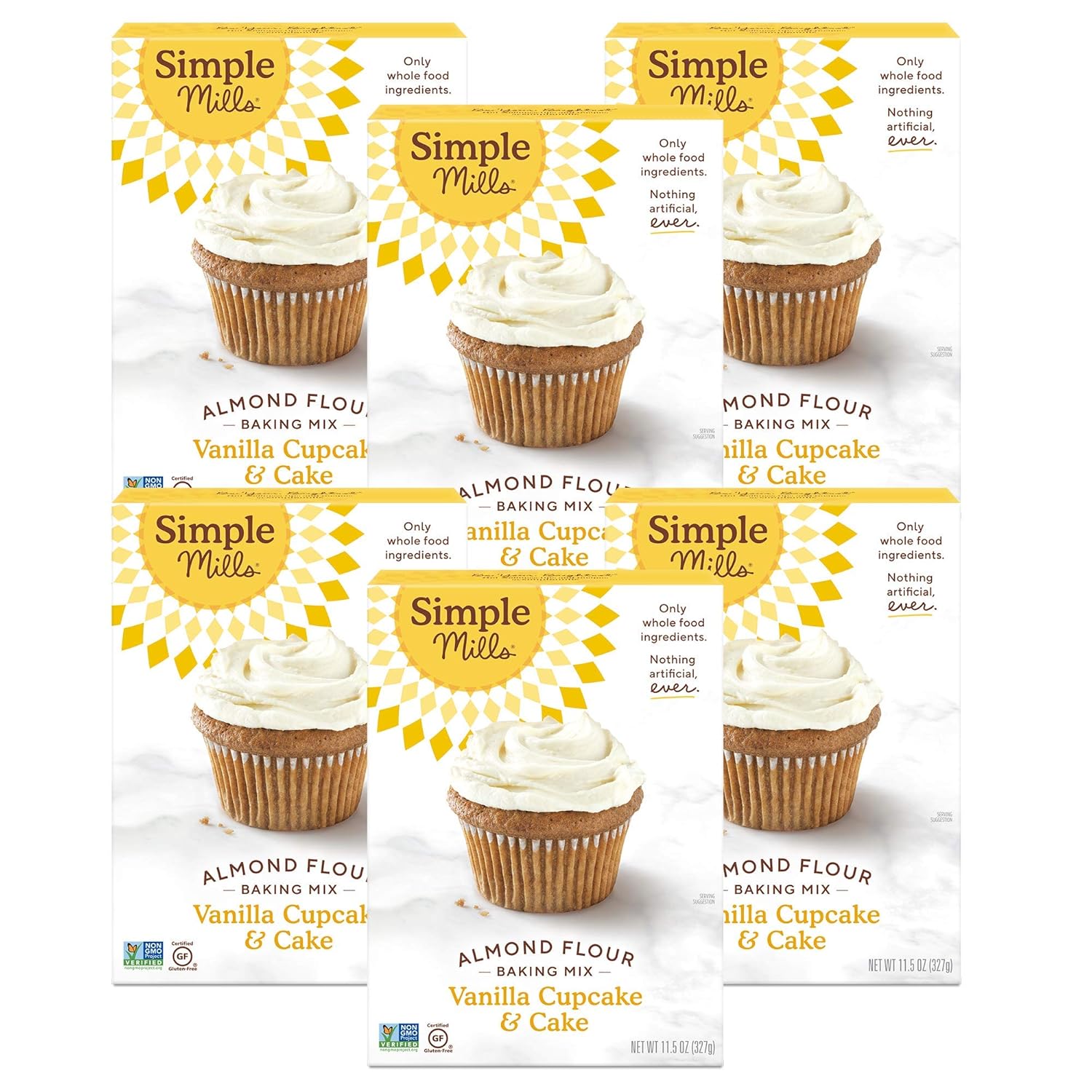 Amazon Com Simple Mills Almond Flour Baking Mix Gluten Free Vanilla Cake Mix Muffin Pan Ready Made With Whole Foods 6 Count Packaging May Vary Grocery Gourmet Food