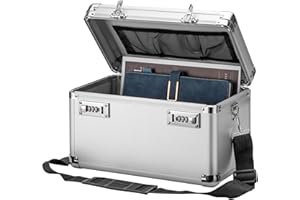 LOCKCURX Lockable Storage Box - Medicine Box Organizer with Combination Code, Lock Boxes for Personal Items, Childproof Phone Lockbox for Home/Office/School Storage Lockers, 15.1x9.4x8.7 Inch, Silver