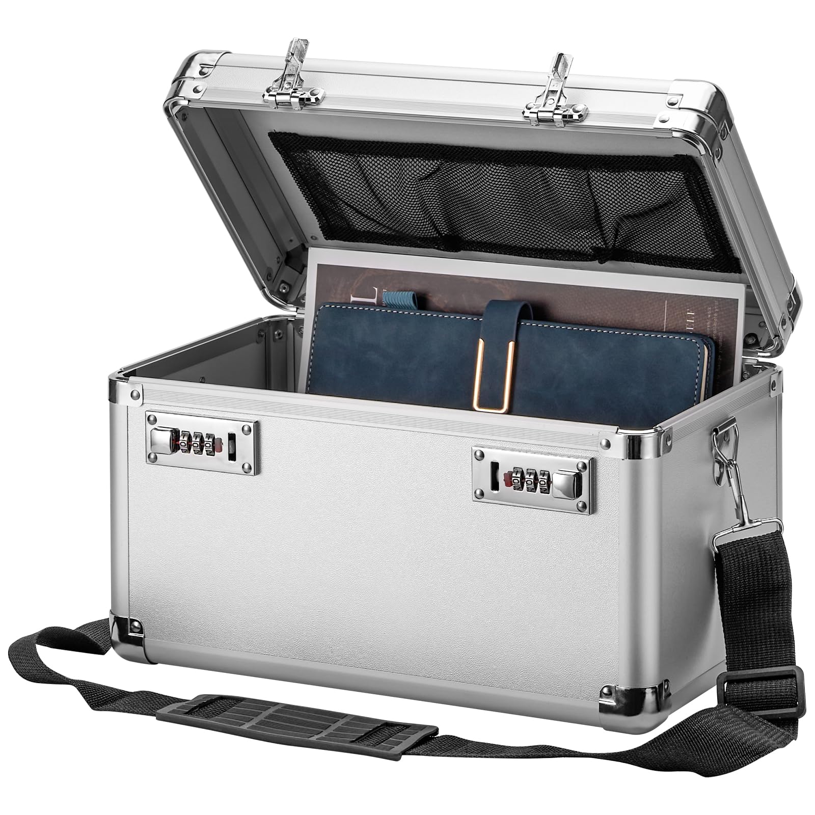 Photo 1 of *****THE NUMBERS ON THE PAPER ARE THE SECURITY CODE.***
LOCKCURX Large Lock Box - Security Combination Lock Box, Locking Storage Case for Personal Items and Medicine, Childproof Lockable Lockbox for Home/Office/School, 15.1x9.4x8.7 Inch, Silver