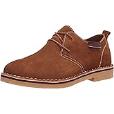 Propét Men's Finn Oxford, Plain Toe - Suede Shoes, Tan, 9.5 XX-Wide US