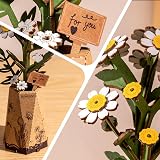 rowood 3D Puzzle DIY Wooden Flower Kit, Flower Model Gift for Adults view 5