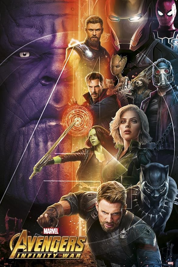Avengers Infinity War Gratuit Close Up Poster Marvel Avengers Infinity War - Personnages (61cm x 91