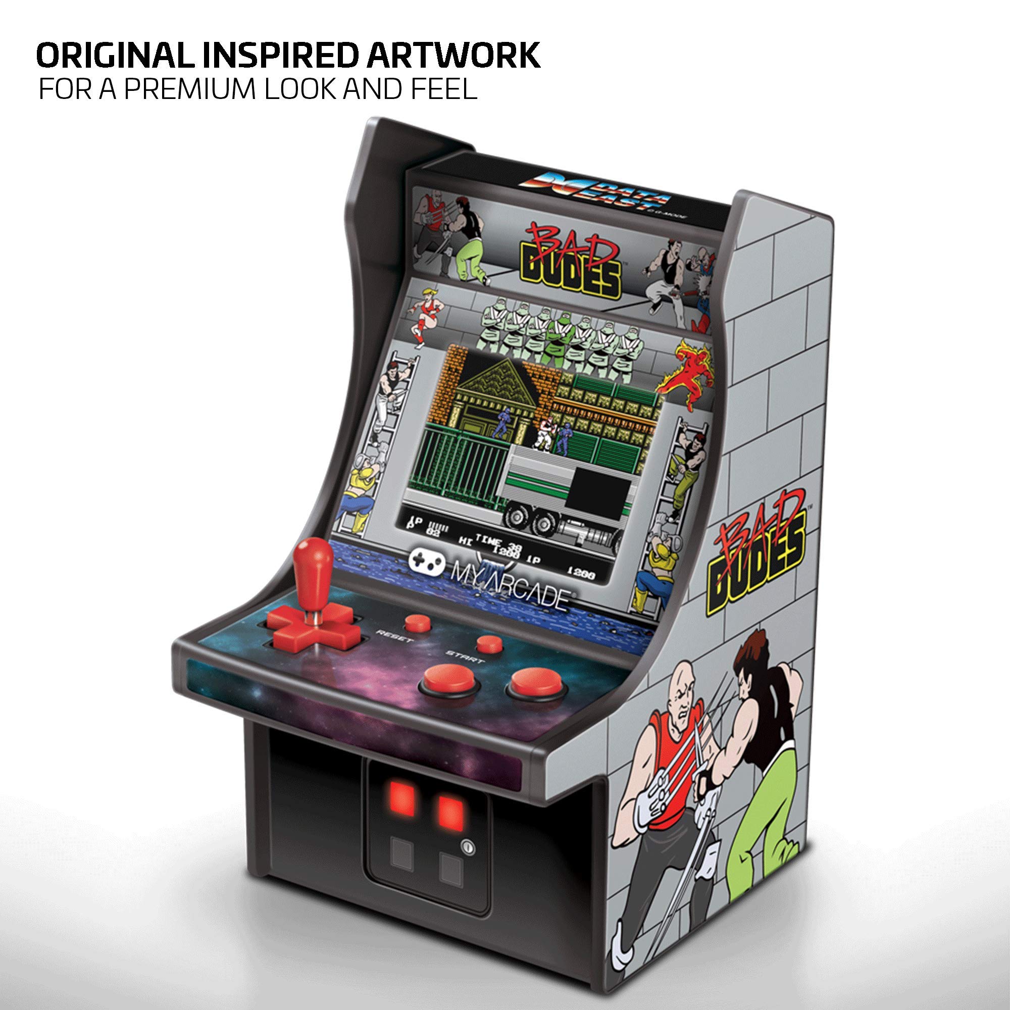 My Arcade Bad Dudes Micro Player - 6.75 Inch Mini Retro Arcade Machine Cabinet - Licensed Collectible
