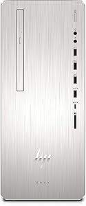 HP Envy 795-0077c Tower Desktop - 8th Gen. Intel Core i7-8700 6-Core up to 4.60 GHz, 32GB DDR4 Memory, 256GB SSD + 1TB SATA Hard Drive, 4GB AMD Radeon RX 550 Graphics, DVD Writer, Windows 10, Silver