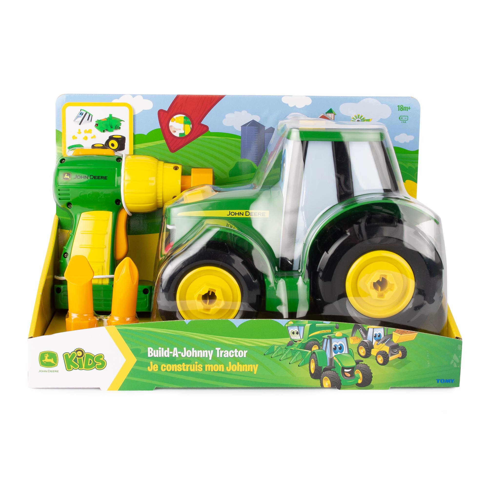 John Deere Build A Johnny Tractor 16 Piece Building Farm Toy Car Tractor Toy With Motorised