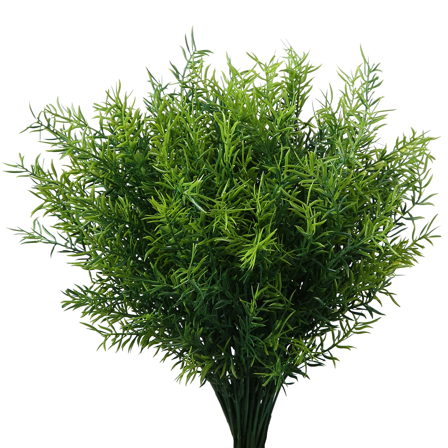 Photo 1 of XLFAQXM Artificial Plants Flowers Grass Shrubs 8 Pack No Fade Faux Plastic Flowers Outdoor for Farmhouse Garden Porch Patio Indoor Wedding Decoration Greenery Fake Plants uv Resistant