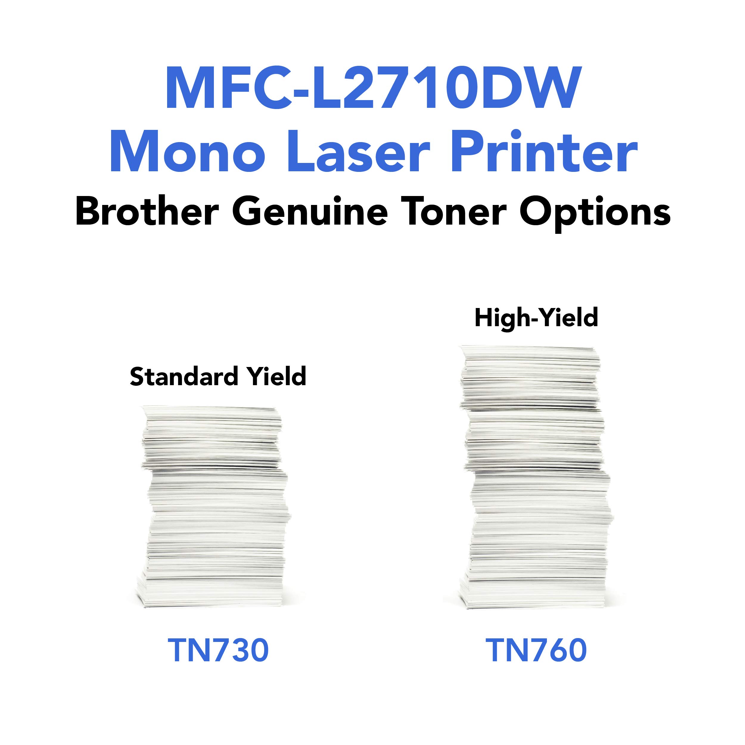 Brother Monochrome Laser Printer, MFCL2710DW, Wireless Networking, Duplex Printing, with Refresh Subscription Free Trial and Amazon Dash Replenishment Ready