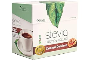 ANUMED INTERNATIONAL Stevia Sweet & Natural Caramel Deliciose Stevia International 100 Packets Box