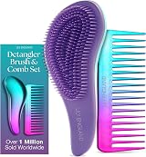 Lily England Detangle Hair Brush and Wide Tooth Comb Set Ombre