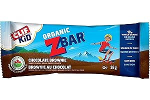 CLIF KID ZBAR - Organic Energy Bars - Chocolate Brownie - (36 Gram Snack Bars, 5 Count)