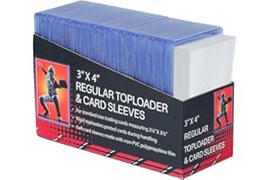 BTLWPY 200 Card Sleeves Top Loads for Cards, Toploads for Cards,3"X4" Baseball Card Protectors Hard Plastic Card Holder for Trading Sports Football Game Cards (100 Hard Sleeves+100 Penny Sleeves