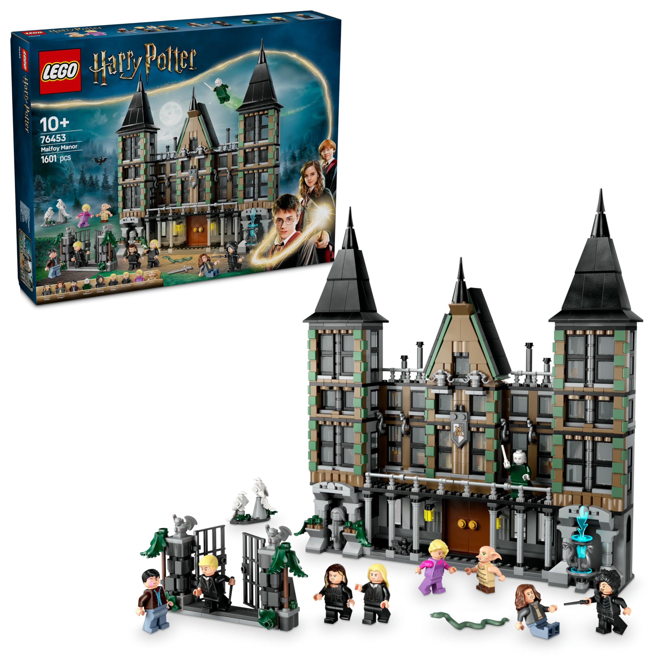 LEGO Harry Potter Villa Malfoy, Giochi d'Avventura per Bambini e Bambine da 10 Anni, Modellino di Casa Giocattolo da Costruire con Stanze, Funzioni e 9 Personaggi, Idea Regalo da Collezione 76453