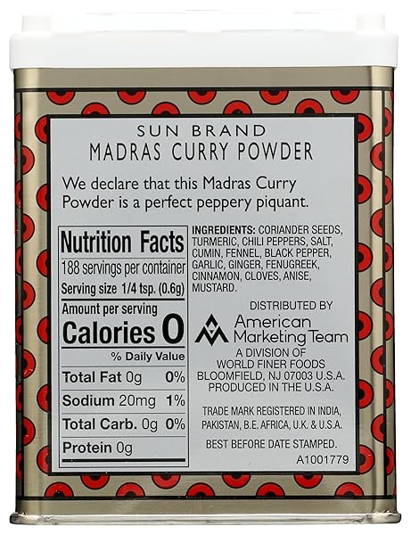 SUN BRANDS MADRAS CURRY POWDER, 4 OZ